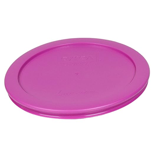 Pyrex 7201-PC 4 Cup Pink Food Storage Replacement Lids (6-Pack) - Made in USA