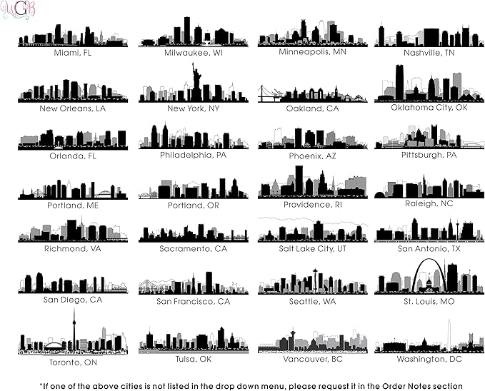 Personalized Cutting Board, Custom Wedding, Anniversary or Housewarming Gift Idea, Wood Engraved Charcuterie, for Kitchen or Chef, Major US City Skyline Design 050