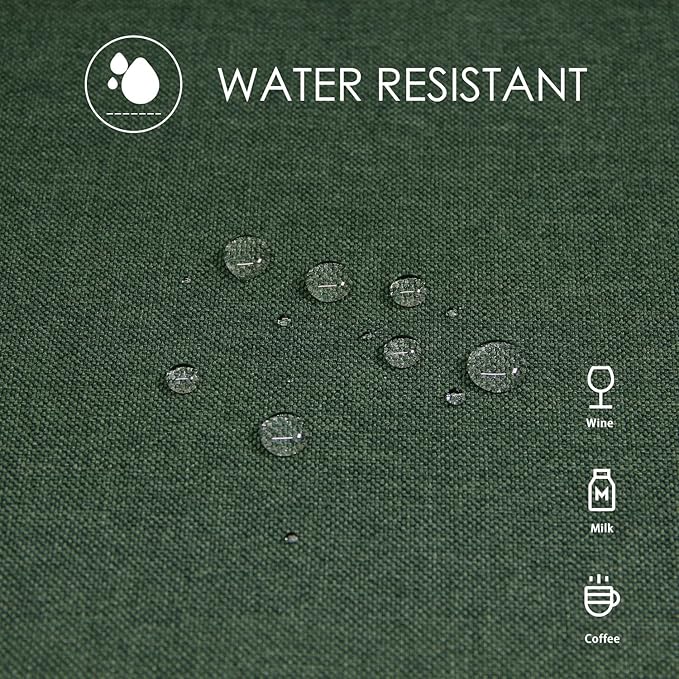 BALCONY & FALCON Table Cloth – Waterproof, Wrinkle Resistant & Washable Square Tablecloth and Table Cover for Dining Room, Kitchen, Outdoor, Party & Birthday Use (Hunter Green, 47" x 47")