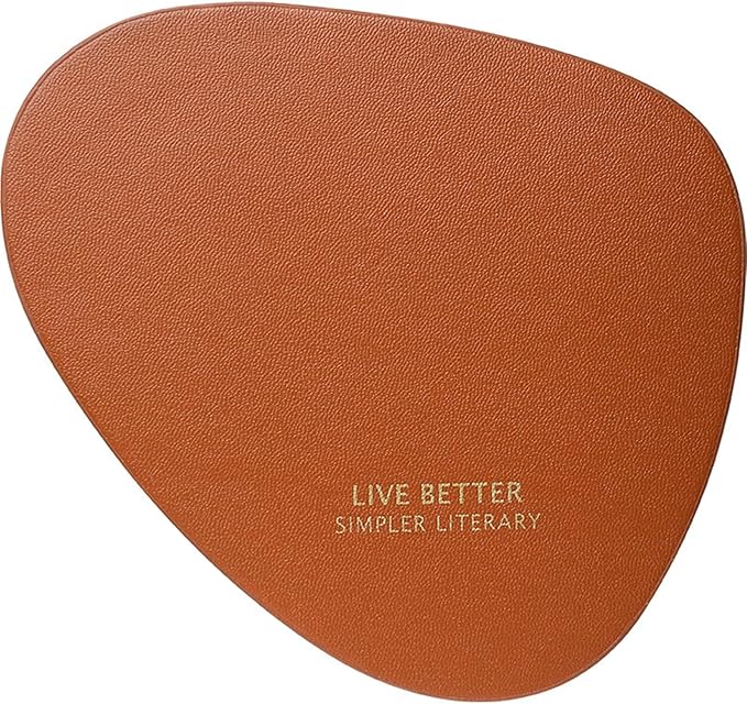 Decorative Coffee Coasters PU Leather Placemat European Style Table Mat Home Decoration(Green Big)