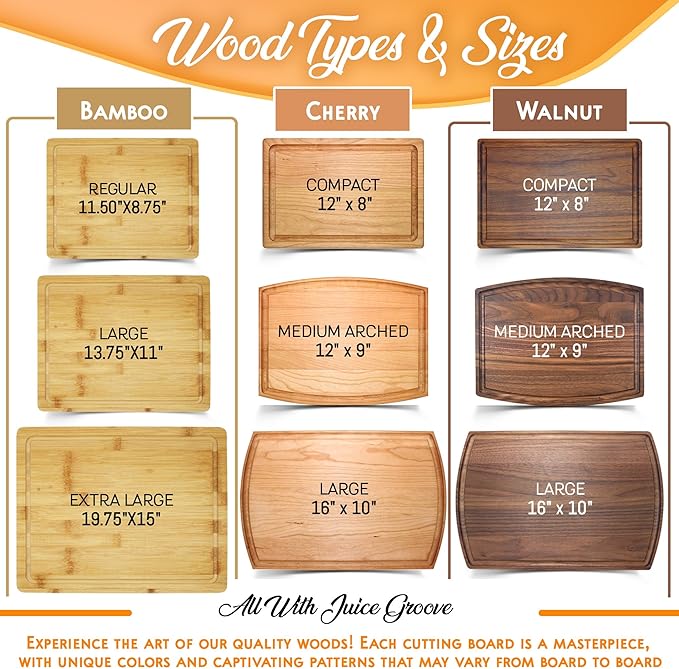 Crafted Treasures Personalized Cutting Board - Custom Cutting Board Wood Engraved Charcuterie Board - Personalized Wedding Gifts, Bridal Shower, Engagement, Anniversary & Housewarming Gift for Family