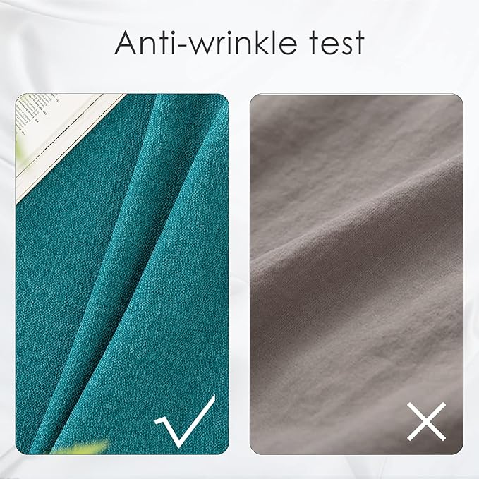 BALCONY & FALCON Rectangle Tablecloth Washable Wrinkle Resistant and Water Proof Table Cloth Decorative Linen Fabric Tablecloths for Dining Parties Kitchen Wedding and Outdoor Use (Teal, 55x95)