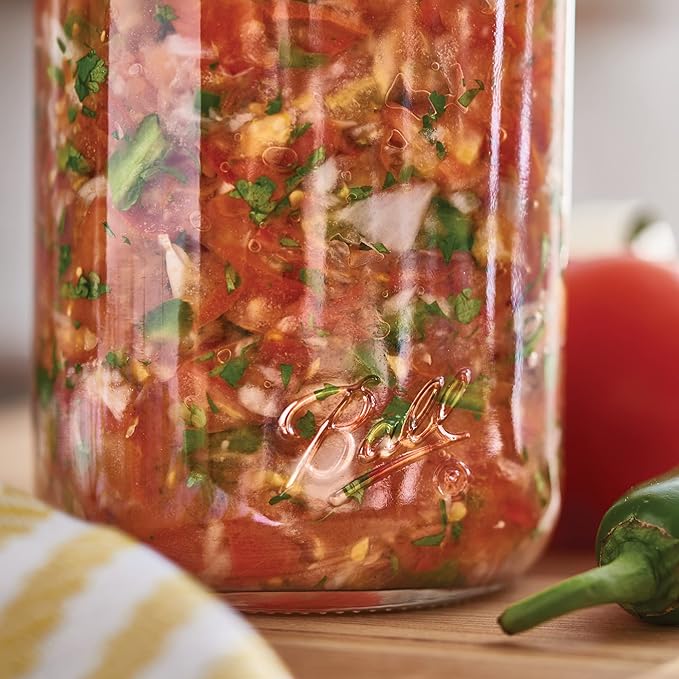 Ball Regular Mouth Quart (32 oz) Mason Jars with Lids and Bands