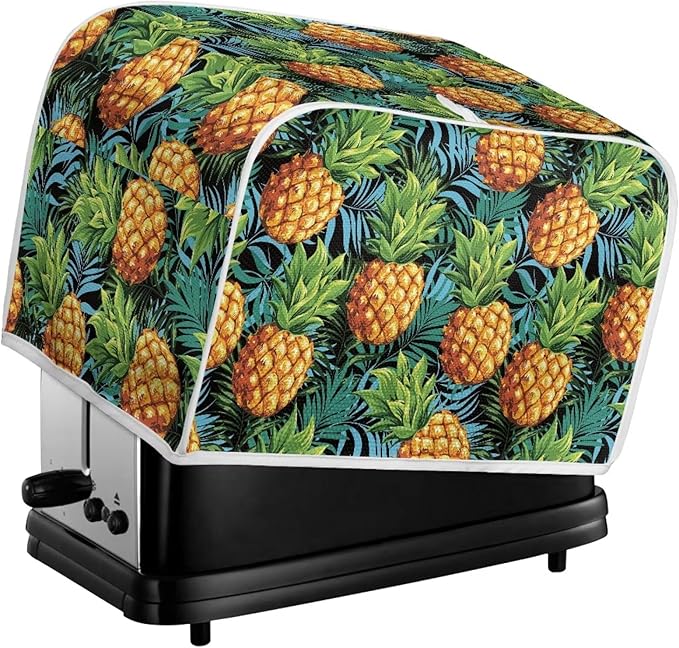 Doojoayie Pineapple Toaster Cover 2 Slice Toaster Dust Cover Oven Dustproof & Washable for Kitchen Small Appliance,Kitchen Essentials