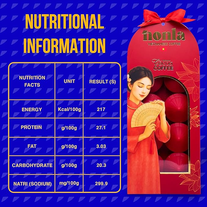 NONLA Instant Cacao Flavor Coffee Pods, 3g x 8 pods, Freeze-Dried Sugar Free Instant Coffee, Cocoa Aroma for Smooth Espresso Taste, Housewarming, Birthday, Christmas Coffee Gift Box