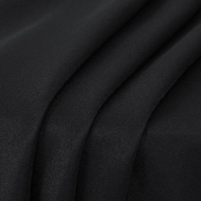 sancua 6 Pack Round Tablecloth 90 Inch Black, Stain and Wrinkle Resistant Table Cloth - Washable Polyester Table Cover for Dining Tables, Buffet Parties and Camping