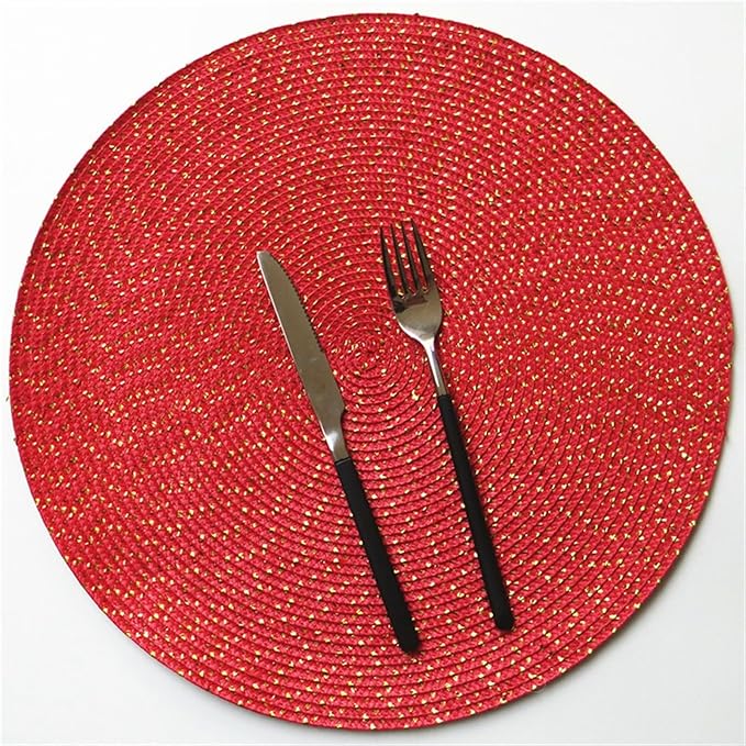 Anti Crease PU Leather Placemat Waterproof Heat- Wipeable Dining Table Mats for Home Kitchen(Gray,18cm)