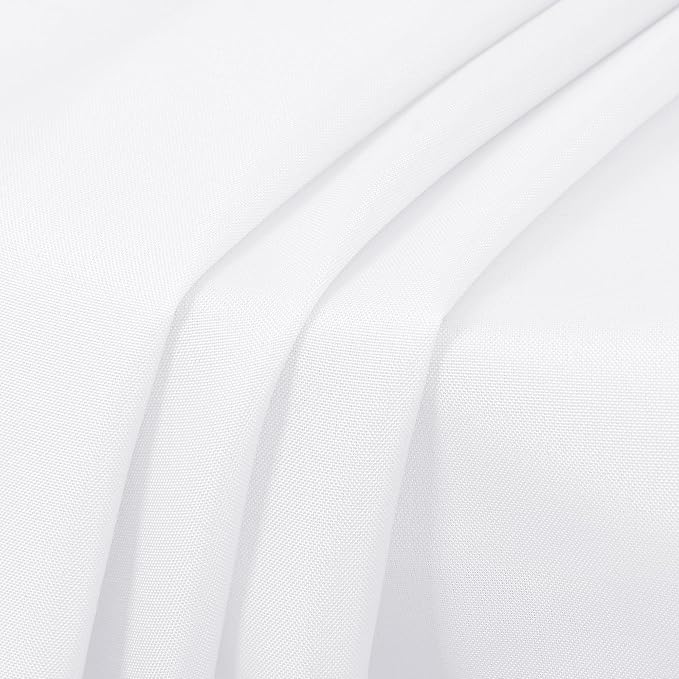 sancua 6 Pack Round Tablecloth 90 Inch White, Stain and Wrinkle Resistant Table Cloth - Washable Polyester Table Cover for Dining Tables, Buffet Parties and Camping