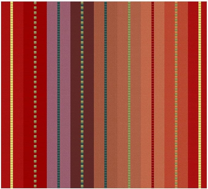 Urban Villa Cloth Napkins Cuisine Stripes 100% Cotton Absorbent Dinner Napkins Set of 12 20x20 Inches Red Multi Color Soft Durable Washable and Reusable Ideal for Everyday Use Wedding Parties Napkins