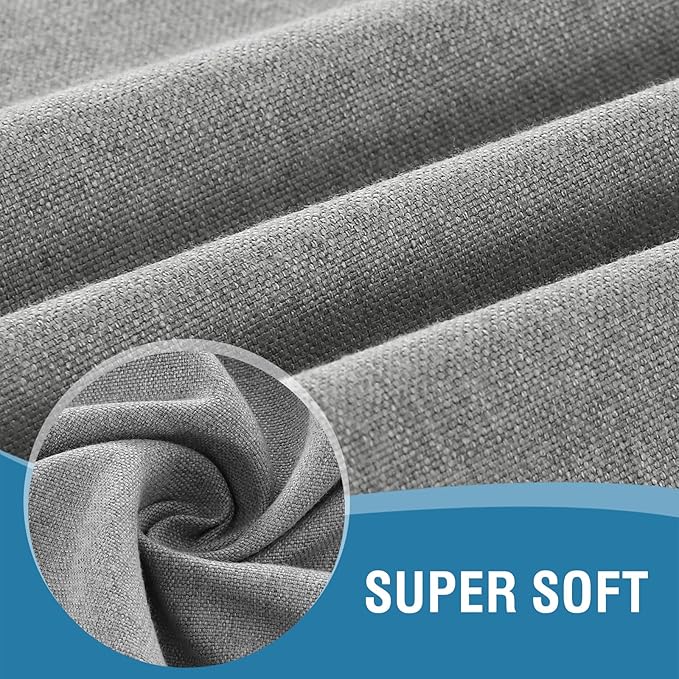 H.VERSAILTEX Linen Textured Tablecloth 54 x 54 Waterproof Decorative Table Cloth Spill-Proof Linen Look Cover for Party Table Extra Soft and Thick Fabric Wrinkle Free, Heather Gray