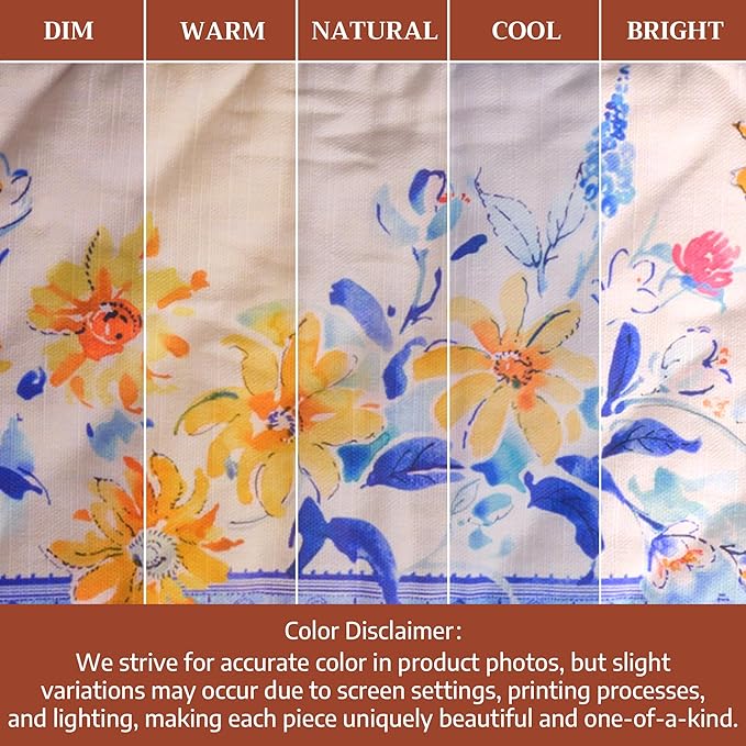 Maison d' Hermine Double Oven Mitts 100% Cotton 7"x35" Double Oven Mitt Heat Resistant BBQ Cooking Gloves with Loop, Baking, Grilling, Home, Kitchen, Handling Hot Pans Spring Summer (Girassol)