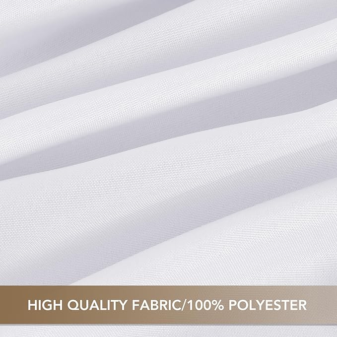 sancua White Square Tablecloths 60x60 Inch - Fabric Table Cloth for Square or Round Tables, Washable Polyester Table Cover for Dinner, Holiday Party, Decorative Display Tables