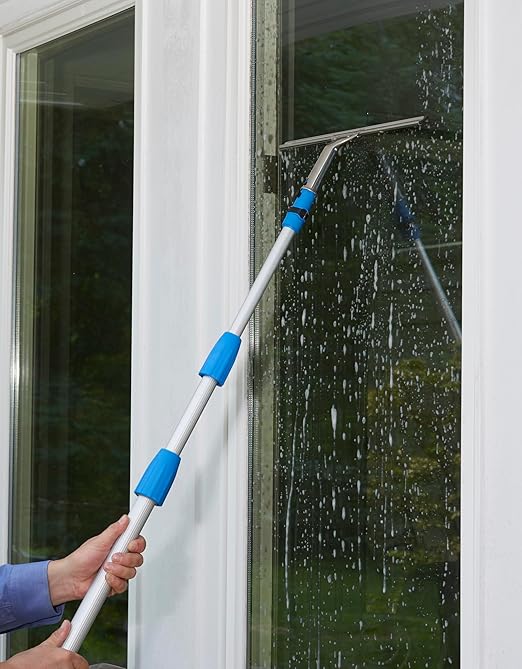 Unger Professional Stainless Steel Heavy-Duty Squeegee, 12", Silver