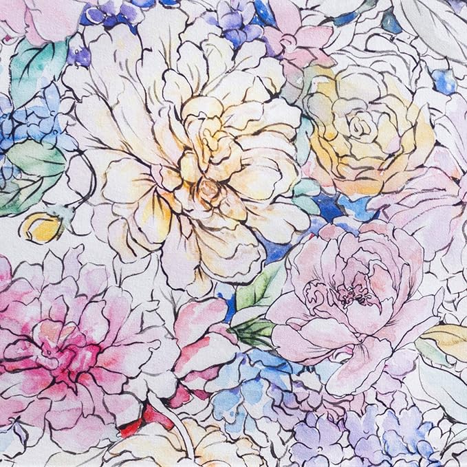 Maison d' Hermine Table Cloth Rectangle Table 100% Cotton 60 x 108 Inches Tablecloth Reusable Decorative for Dining Room Farmhouse Home Valentines Day Decorations Spring Summer - Floral Love