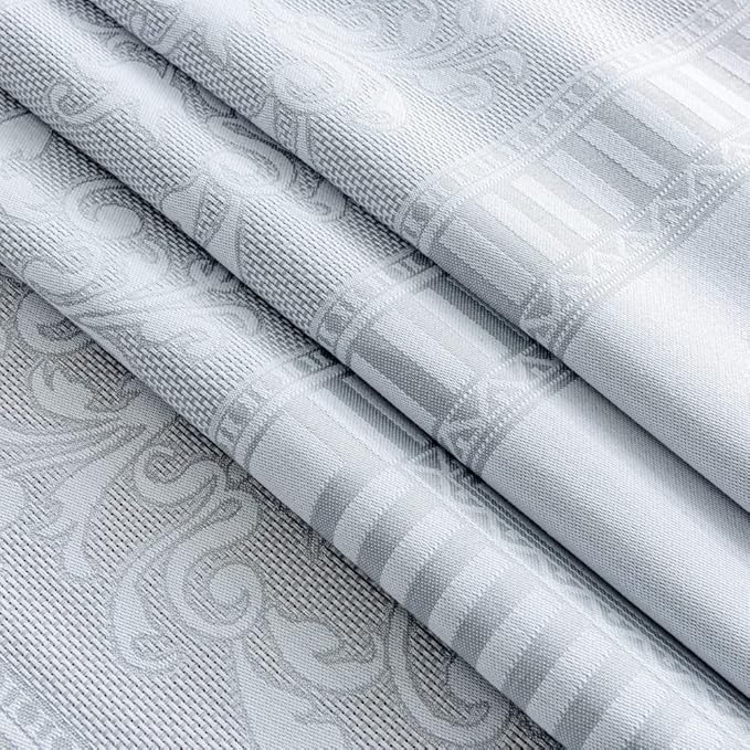 MANGATA CASA Rectangle Tablecloth Faux Cotton Waterproof and Wrinkle Resistant Washable Jacquard Polyester Table Cloth for Kitchen Dining/Party/Indoor and Outdoor Use(Gray,60x84 inch)