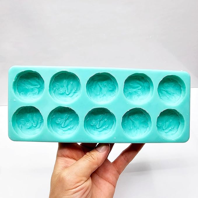 10 Cavities Mini Frosted Cookies Candle Silicone Mold | Soap mold | Mold for Wax | Mold for Resin Wax melts mold Waxmelts NC102