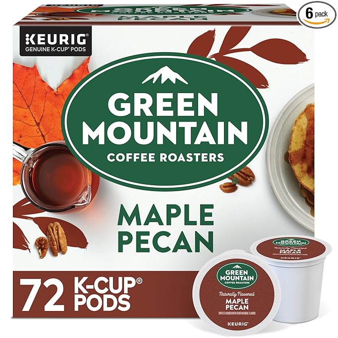 Green Mountain Coffee Roasters Maple Pecan, Single-Serve Keurig K-Cup Pods, Flavored Light Roast Coffee, 72 Count