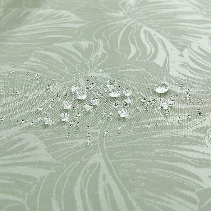 Rectangle Tablecloth Jacquard Green Table Cloths Waterproof Washable Leaves Soft Woven Fabric Farmhouse Table Cover for Kitchen Dining Outdoor Birthday Party Banquet Decor (60x120In)