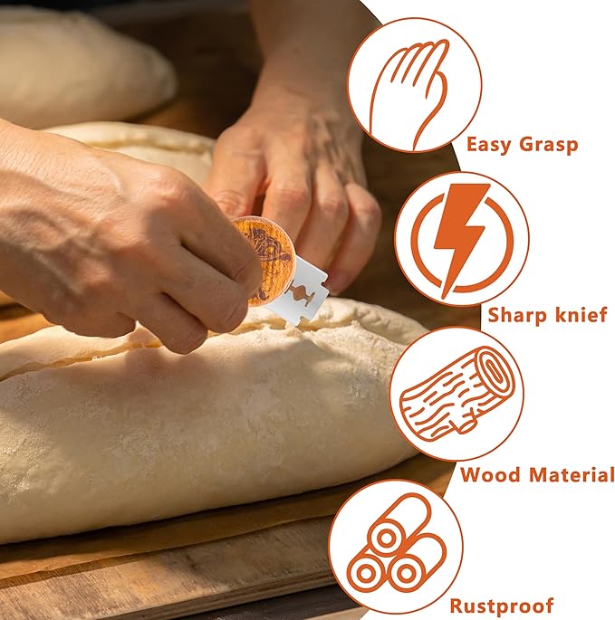 UFO Bread Lame Cutter for Homemade Sourdough,Bread Scorer Tool for Sourdough with 5 Blades and Case,Slashing Tool Bread Cutting Knife for Artisan Bread and Baguette Makers,Butterfly