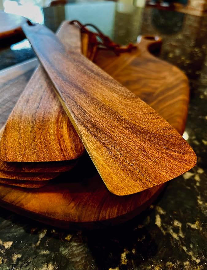 COWBOY SPATULA Mesquite Wood Spatula - Perfect for cast iron skillets, steel and nonstick cookware, Scraper, roux spoon, TEXAS SLIM, Handmade in Texas, Made in USA Personalize It!