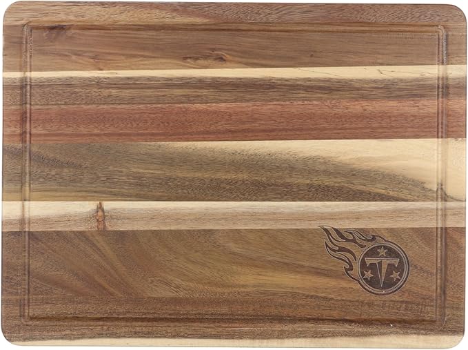 The Memory Company Officially Licensed NFL Acacia Cutting Board – 11.7" x 15.7" Durable Wood Chopping & Serving Board with Team Logo