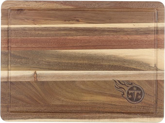 The Memory Company Officially Licensed NFL Acacia Cutting Board – 11.7" x 15.7" Durable Wood Chopping & Serving Board with Team Logo