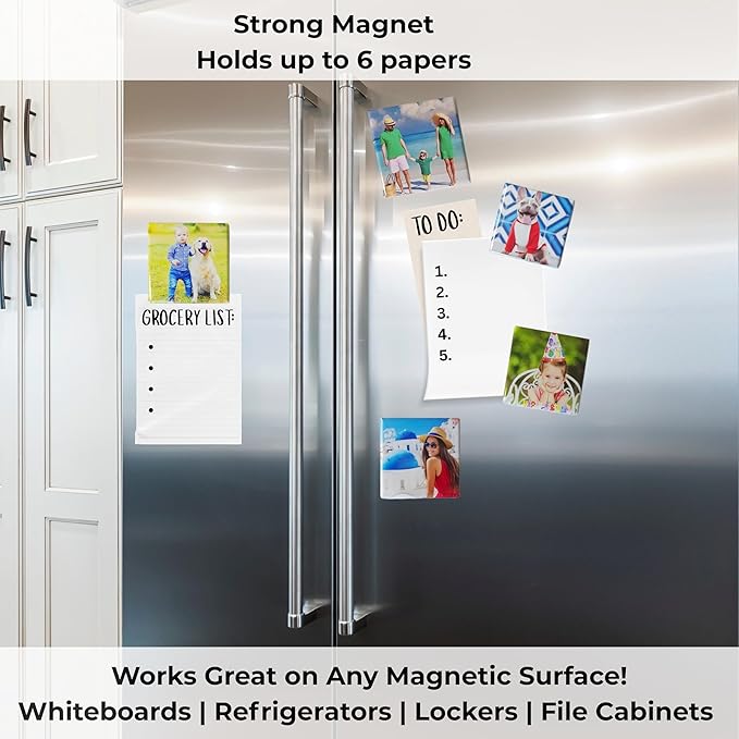 Set of 4 Handmade Custom Photo Refrigerator Magnets (2"x2") – Add Your Photo – Full Color Personalized Picture Magnets – Personalized Gifts – Office and Kitchen Locker Magnets - Strong Hold