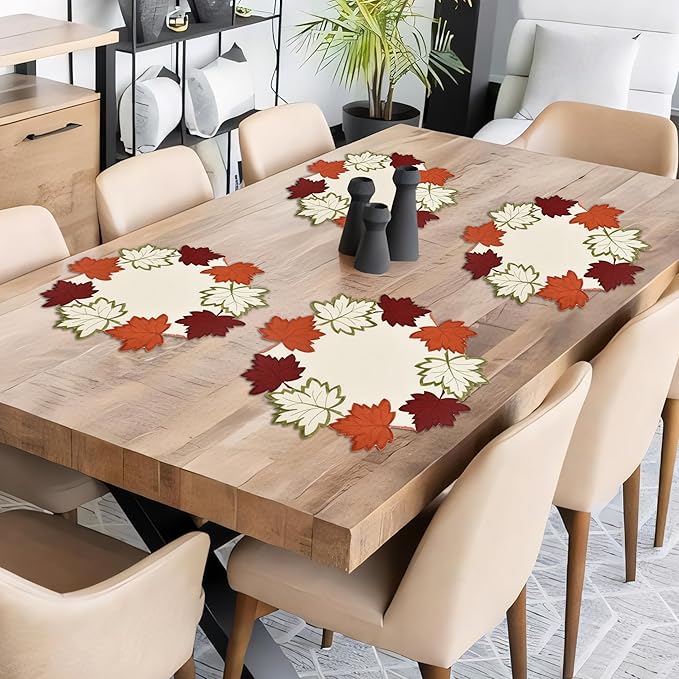 Decozen Set of 12 Doilies for Table, Lace Doilies - Rustic, Crochet, Farmhouse, Kitchen, Round Table Placemats - Valentines Day Decorations - 15 inch Cream White, The Falling Petals Collection