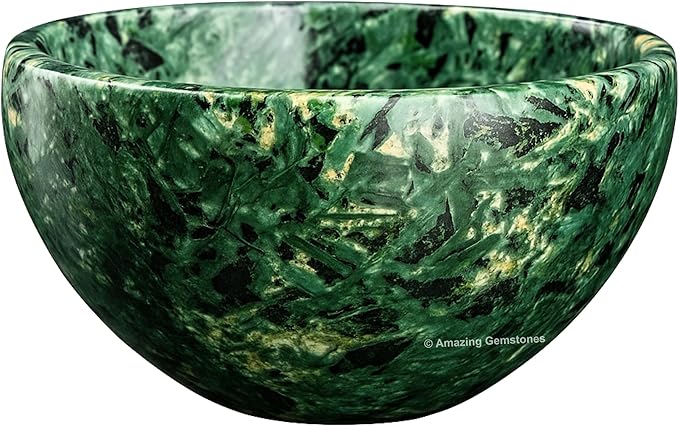 Flower Stone Crystal Bowl - 2 Inch Decorative Bowls for Room and Home Decor - Gemstone Healing Crystals for Elegant Display, Positive Energy Balance and Gift