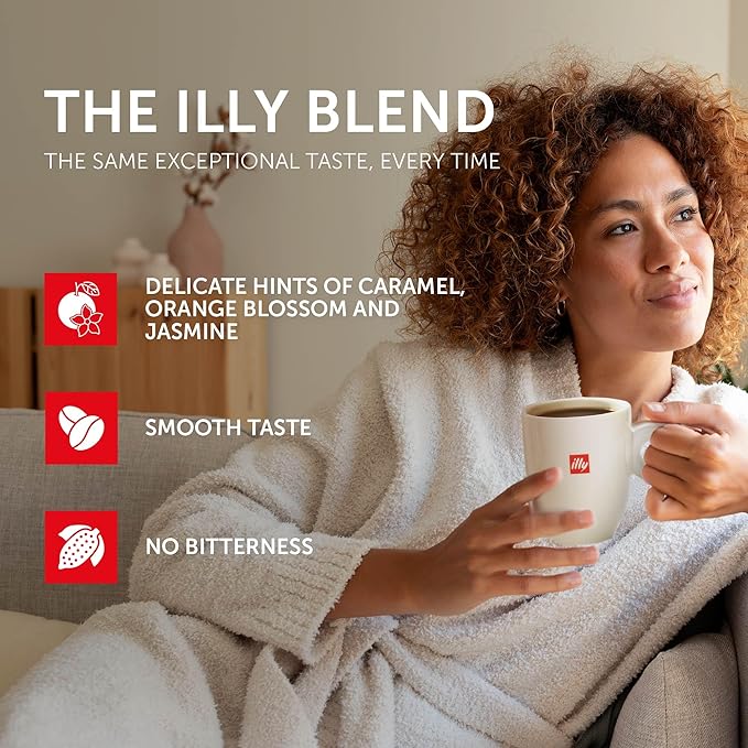 illy Whole Bean Coffee, Classico Medium, Decaffeinated and Intenso Bold Roasts, 100% Arabica, Premium Italian Coffee, Ideal for Espresso, Drip, Moka and French Press Brewing, 8.8oz, 12 Variety Pack