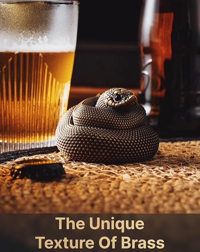 COPPERTIST.WU Hognose Snake Bottle Opener Mens Gift - Animal Beer Bottle Opener Bar Decor Cool Unique Novelty Gadgets (Brass)