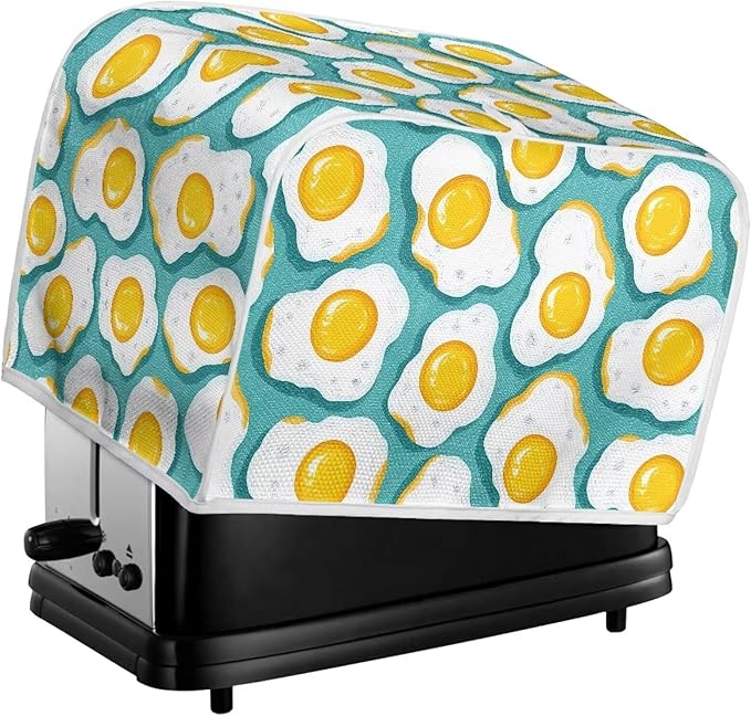 Doojoayie Fried Egg Toaster Cover Toaster Storage Bag Bread Maker Cover Stain Resistant for Kitchen 2 Slice Small Appliance Protector