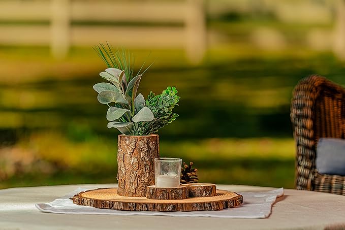 Set of (10) 13-14 inch Wood Slices for centerpieces! Wood Slice centerpieces, Wood Rounds, Tree Slices, Wood Plate Chargers (13-14 inch)