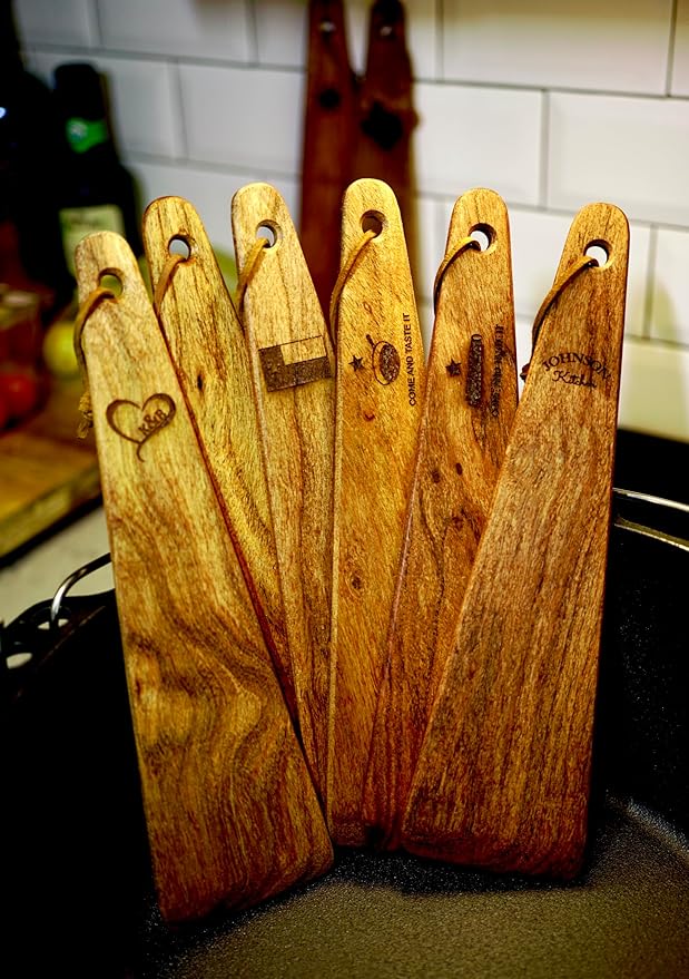 COWBOY SPATULA Mesquite Wood Spatula - Handmade in Texas, Made in USA,. Safe for nonstick, and cast iron cookware. Choose an Engraving! (Come and Take It - Cannon)