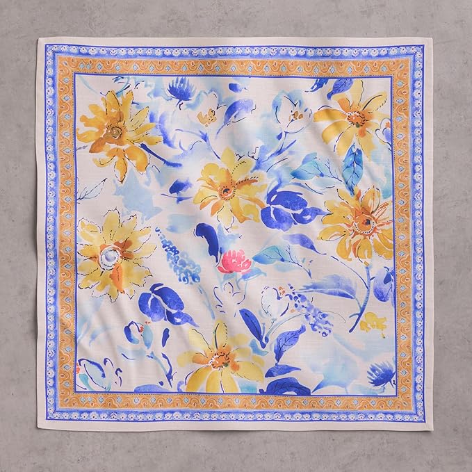 Maison d' Hermine Cloth Napkins Set of 4 100% Cotton Everyday Reusable Square Napkins Cloth Washable Dinner Party Wedding Restaurant Valentines Day Decorations Spring/Summer (Girassol, 20" x 20")