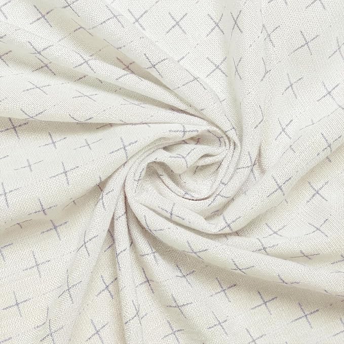 Horaldaily White Rectangular Table Cloth, Cross-Star Solid Textured Embroidery Tablecloth, Wrinkle Free Washable 60×104 Inch Table Cover for Kitchen, Party, Wedding, Picnic, Outdoor