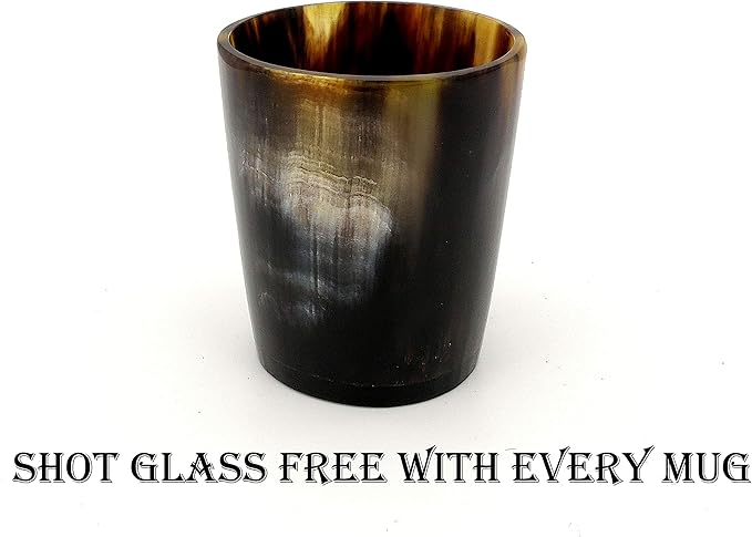 5MOONSUN5’s The Original Handcrafted Authentic Viking Drinking Horn 16oz Tankard for Beer, Mead, Ale – Medieval Inspired Stein Mug – Food Safe Vessel With burlap sack (HBM-575)