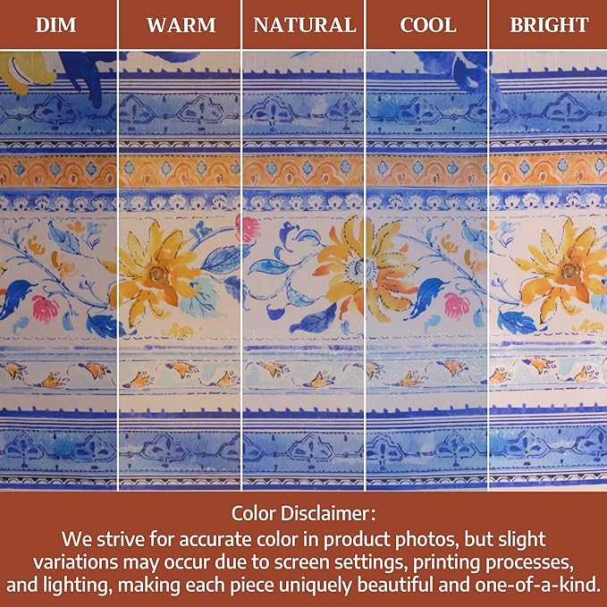 Maison d' Hermine Table Cloth Round Table 100% Cotton 69 Round Inches Tablecloth Reusable Decorative for Dining Room Farmhouse Home Valentines Day Decorations Spring Summer - Girassol