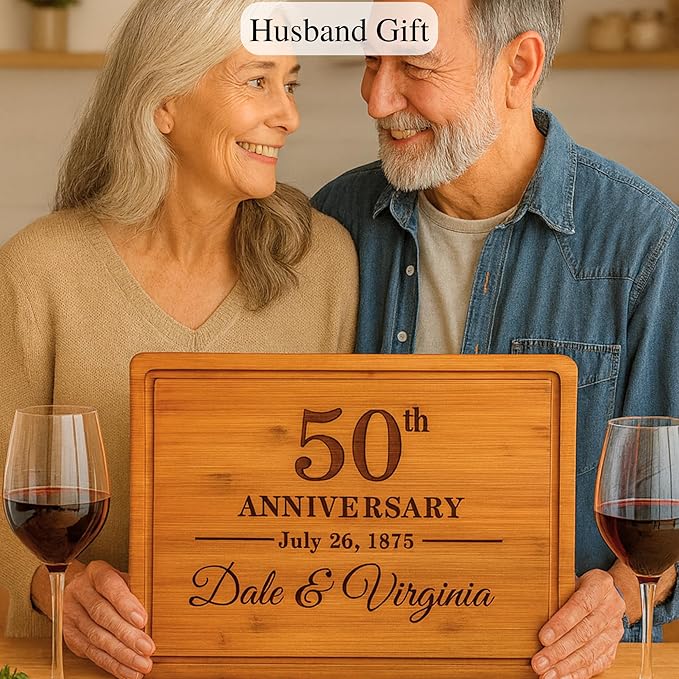 Personalized Unique Anniversary Wedding Engagement, Housewarming, Gifts for Couples - Men, Women, 1st to 25th or 50th Anniversary Present for Him, Her, Husband, Wife, Family, Valentines Day Gifts