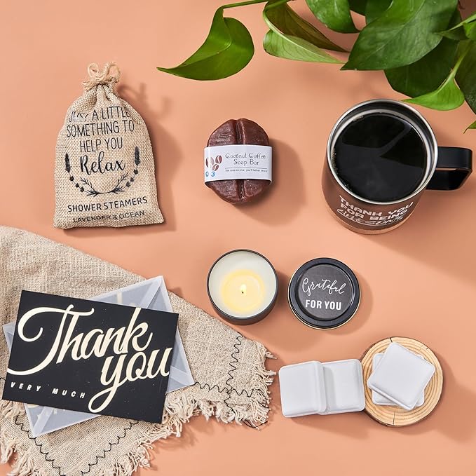 Thank You Gifts Employee Appreciation Gifts with Thank You Cards Spa Gift Baskets for Men Women Teacher Dental Assistant Social Worker Farewell Goodbye Gift for Coworker Hostess Staff
