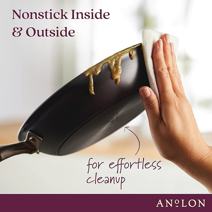 Anolon Advanced Home Hard Anodized Nonstick Crepe Pan, 9.5 Inch - Moonstone
