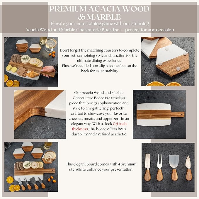 Personalized Charcuterie Board Set - Custom Engraved Bridal Shower, Wedding & Anniversary Present, Perfect for Housewarming, Couples, Friends, Birthday, Mom, Valentines Day Gifts for Her, Women