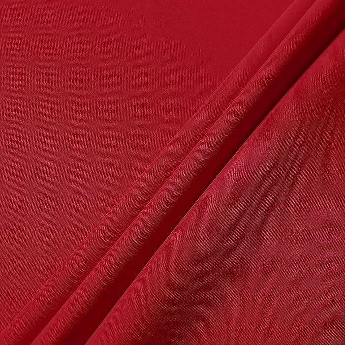 sancua Round Tablecloth - 70 Inch - Water Resistant Spill Proof Washable Polyester Table Cloth Decorative Fabric Table Cover for Dining Tables, Buffet Parties and Camping, Red
