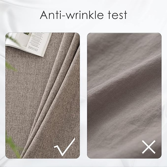 BALCONY & FALCON Rectangle Tablecloth Washable Wrinkle Resistant and Water Proof Table Cloth Decorative Linen Fabric Tablecloths for Dining Parties Kitchen Wedding and Outdoor Use (Taupe Gray, 57x85)