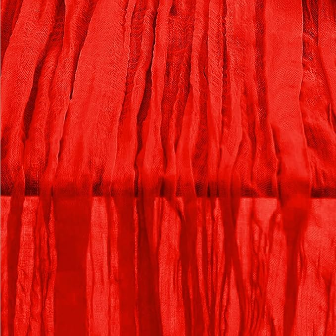 6 Pack Red Cheesecloth Table Runner 35x120 Inch 10Ft Rustic Gauze Cheese Cloth Table Runner Sheer Cheesecloth Table Runners for Wedding Party Bridal Shower Decoration