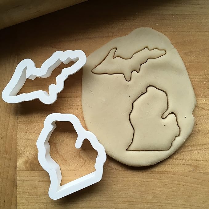 Sweet Prints Inc State of Michigan with the UP Cookie Cutter - Dishwasher Safe (3")