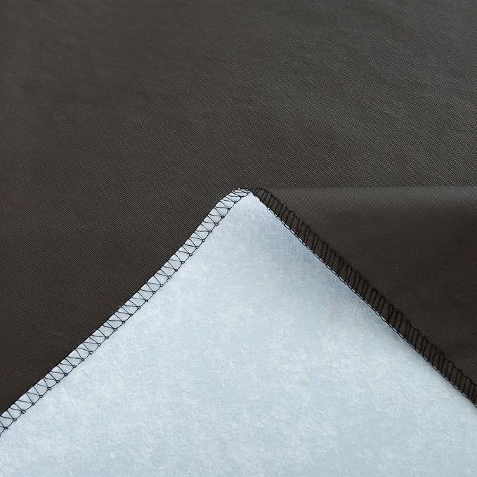 Pioggia Vinyl Tablecloth with Flannel Backing Rectangle Waterproof Oil-Proof Plastic Table Cloth Wipeable PVC Table Cover for Indoor and Outdoor (Black, 60 x 102 Inch)