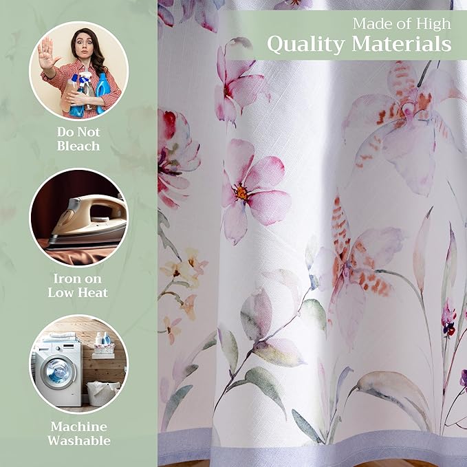Maison d' Hermine Table Cloth Round Table 100% Cotton 69 Round Inches Tablecloth Reusable Decorative for Dining Room Farmhouse Home Valentines Day Decorations Spring Summer - Summer Floral