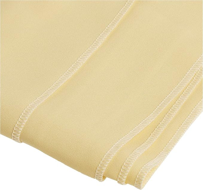 LA Linen Polyester Poplin Washable Rectangular Tablecloth, Stain and Wrinkle Resistant Table Cover 90x132, Fabric Table Cloth for Dinning, Kitchen, Party, Holiday 90 by 132-Inch, Yellow Light