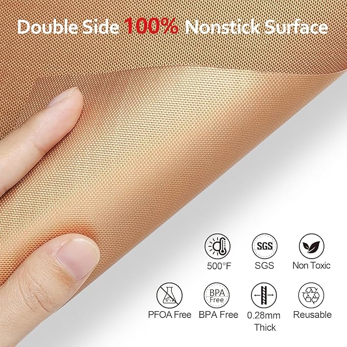 XL Thickened Copper Oven Liners for Bottom of Oven | 3 Pack 17x25 Inch Heavy Duty Non-Stick Mats,BPA & PFOA Free,Dishwasher Safe,Oven Floor Protectors for Electric/Gas/Toaster Ovens